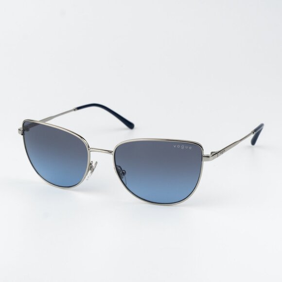 Vogue Women Sunglasses Silver Blue Grey Gradient Butterfly VO4233S 323/V154 NEW - Picture 1 of 9
